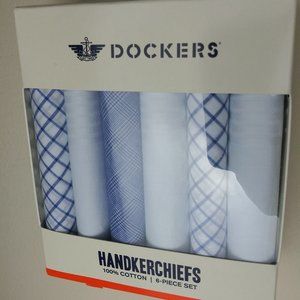 Dockers Handkerchiefs Set Of 6 100% Cotton